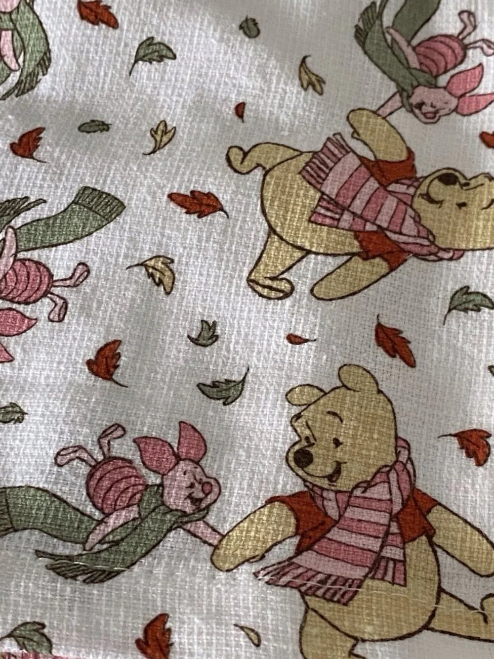 2 Pack Disney Winnie The Pooh Piglet Autumn Fall Leaves Kitchen Towels 16 X 26”